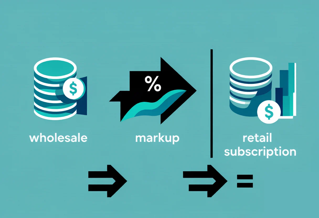 IPTV reseller wholesale credit cost vs retail price profit margin comparison table